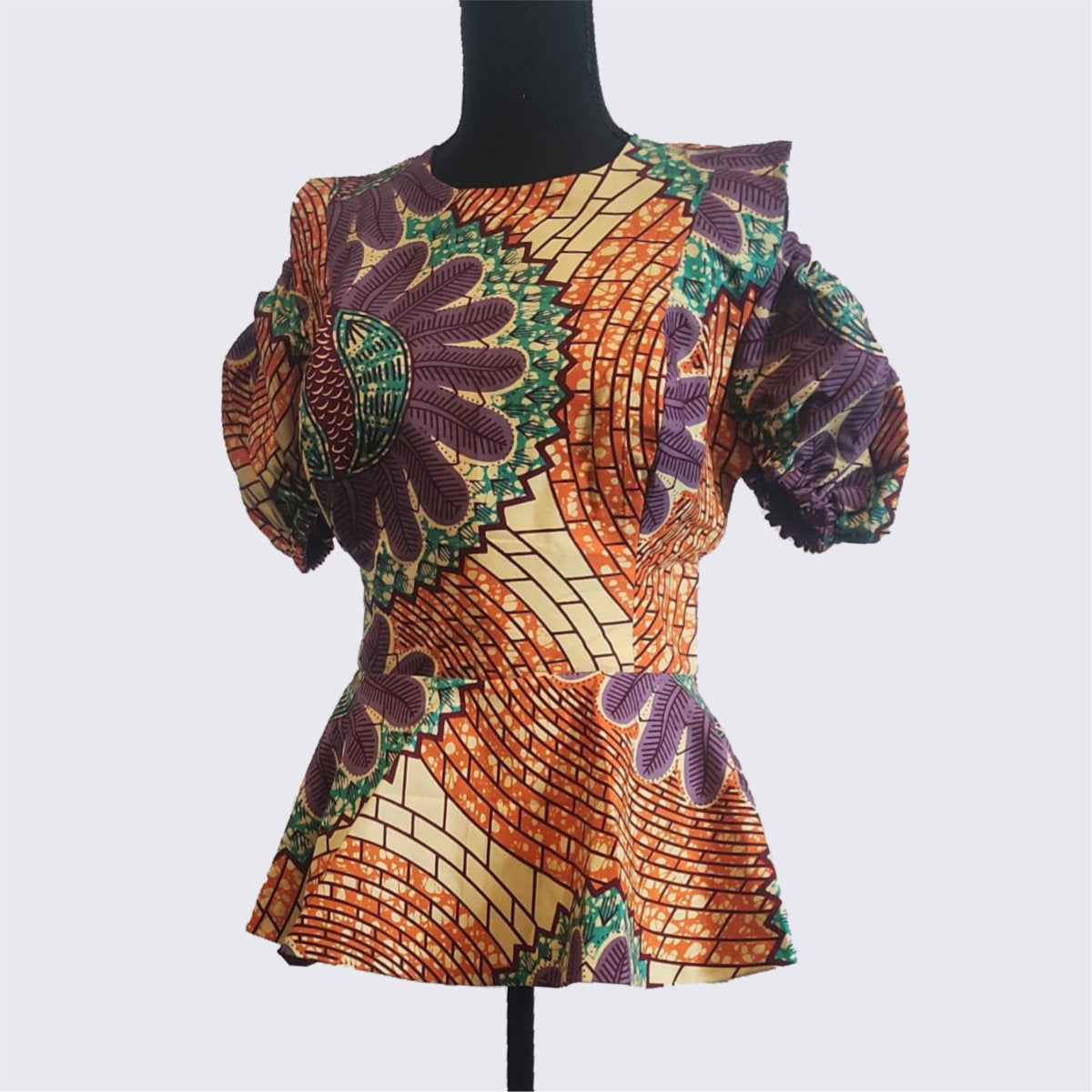 Cold shoulder ankara tops hot sale