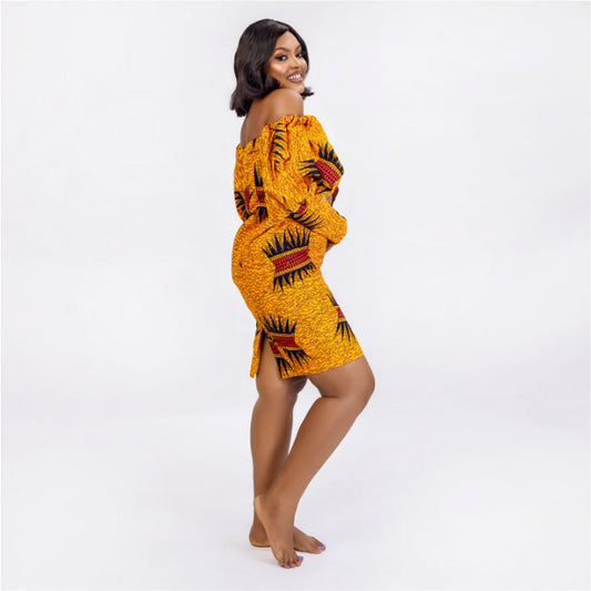 Lola - Midi Dress in African Print