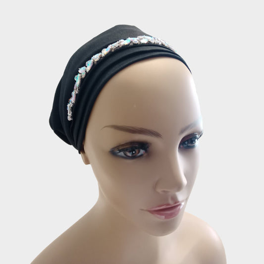 Turban with Claw Stones Across The Front